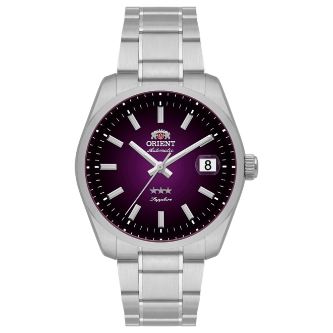 Relógio Orient 3 Stars Elegance Automático - YN6SS041 U1SX Roxo 1