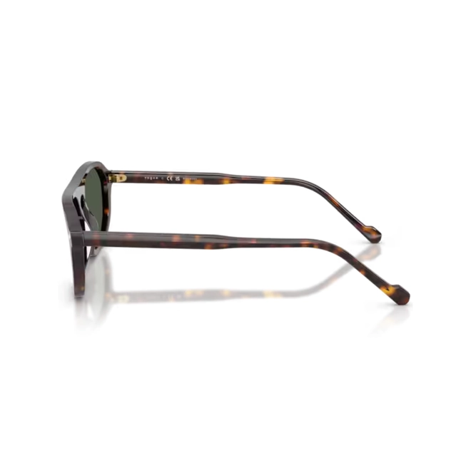 Óculos de Sol Vogue 0VO5752S W6569A54 Acetato Marrom Mesclado com lentes na cor Verde Escuro Polarizado 4