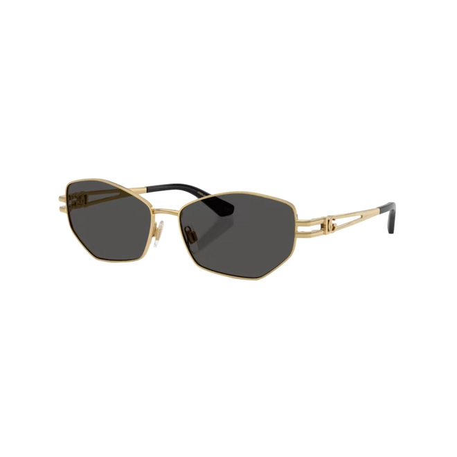Óculos de Sol Dolce & Gabbana 0DG2338 02/87 58 Metal Dourado com lentes na cor Cinza 1