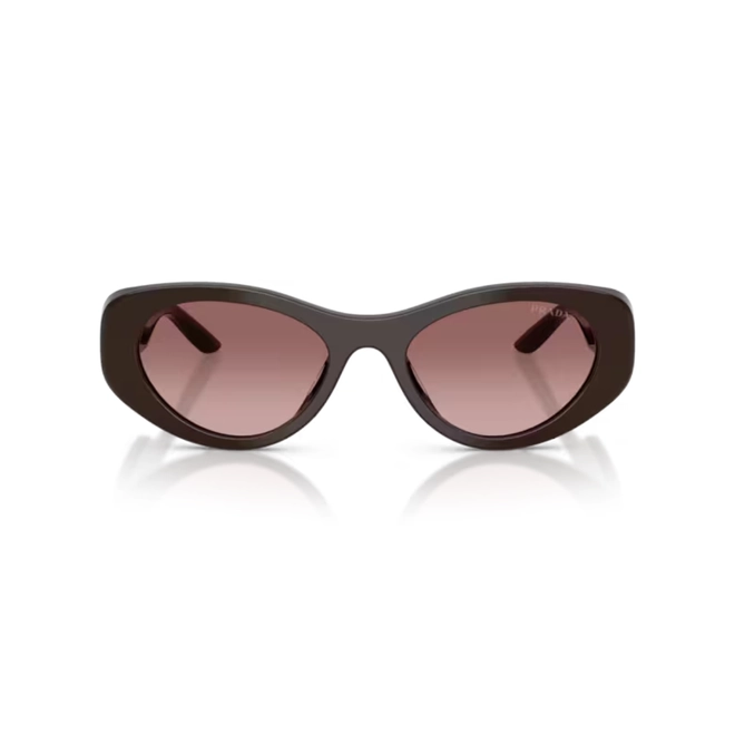 Óculos de Sol Prada 0PR D23SU 27I51B53 Acetato Marrom com lentes na cor Violeta Degradê 2