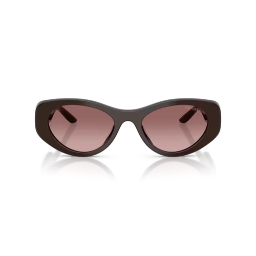 Óculos de Sol Prada 0PR D23SU 27I51B53 Acetato Marrom com lentes na cor Violeta Degradê