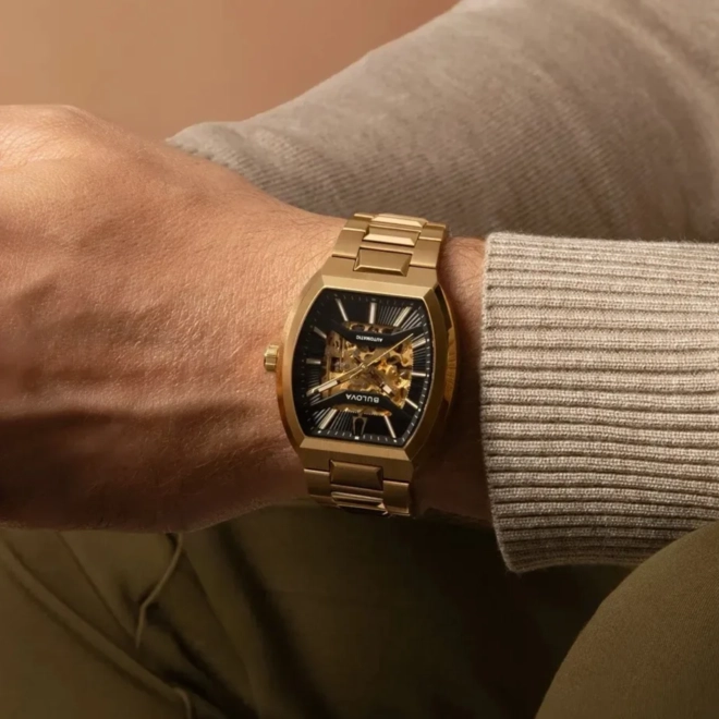 Relógio Bulova Maquina Automático - 97A207 Dourado 2
