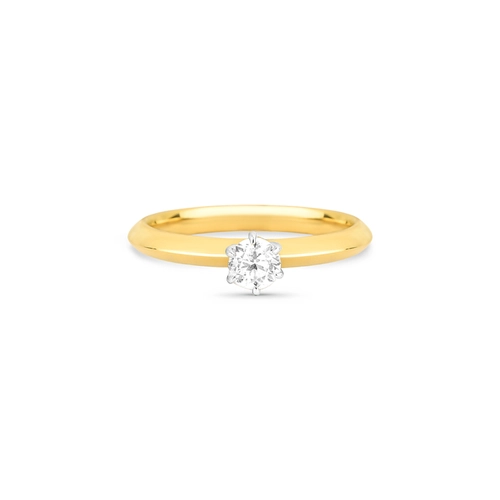 Anel Solitários Cisse em ouro amarelo e branco 18k com 30pts de Diamantes