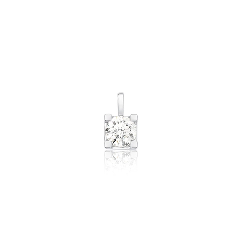 Pingente Solitários To Love em ouro branco 18k ponto de luz de 50pts de Diamantes