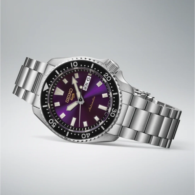Relógio Seiko 5 Sports SKX Edição Limitada 145th - HDB003K1 U1SX EL Roxo Edo 4