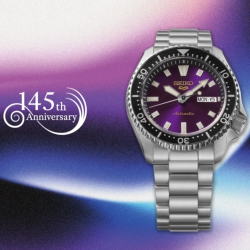 Relógio Seiko 5 Sports SKX Edição Limitada 145th - HDB003K1 U1SX EL Roxo Edo