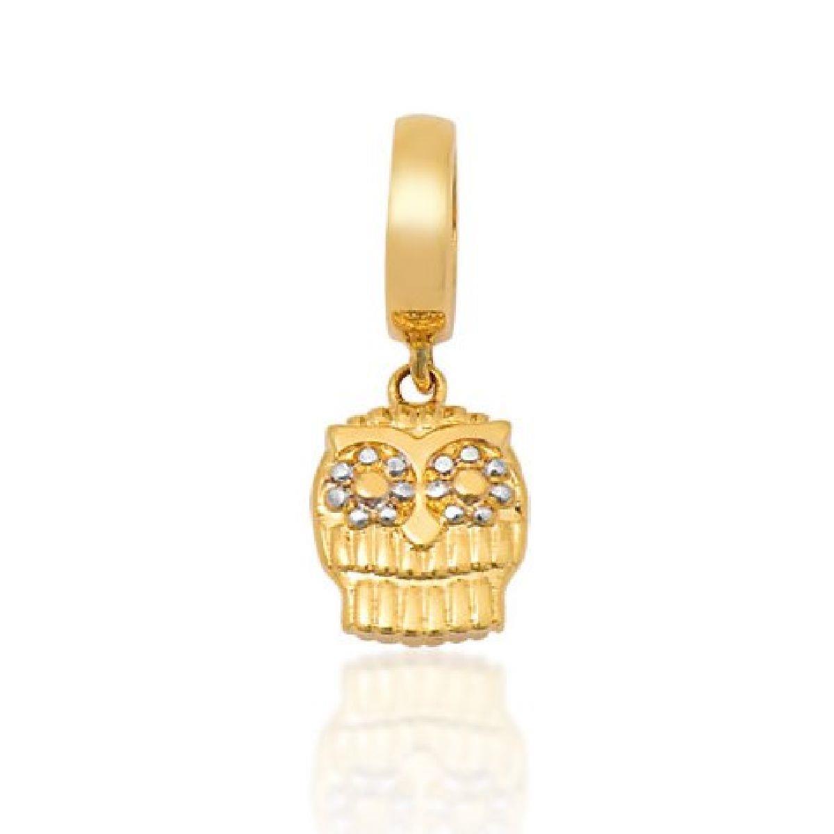 Pingente De Ouro K Charms De Coruja Ppi